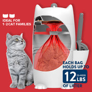 IDEAL FOR 1-2CAT FAMILIES
EACH BAG HOLDS UP TO 12LBS(5+KGS) OF LITTER