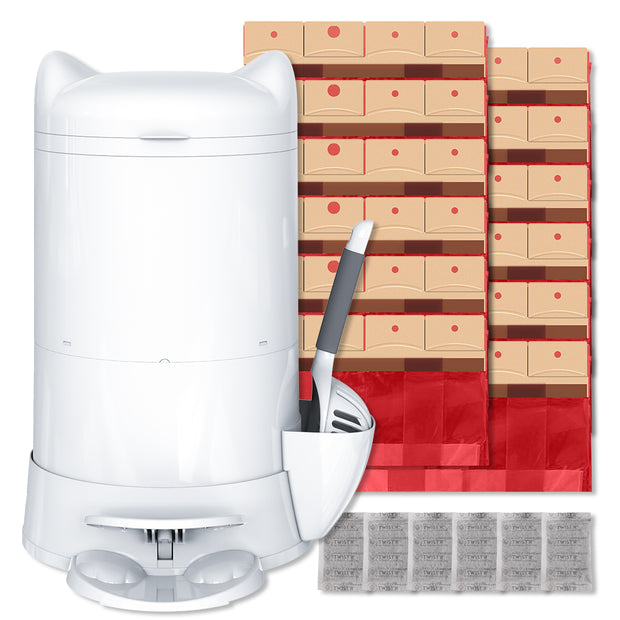 Multi Kitty Twist'R Pail+12 Refill Bags+6 Charcoal